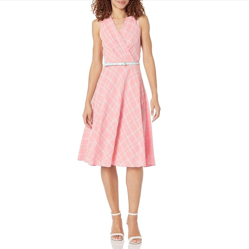 Tommy Hilfiger: Pink Windowpane Cotton Dress (NWOT)